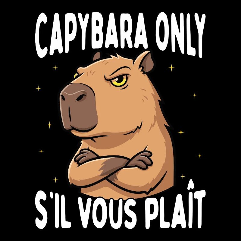 Funny Capybara Only S'il Vous Plaît Animal Meme