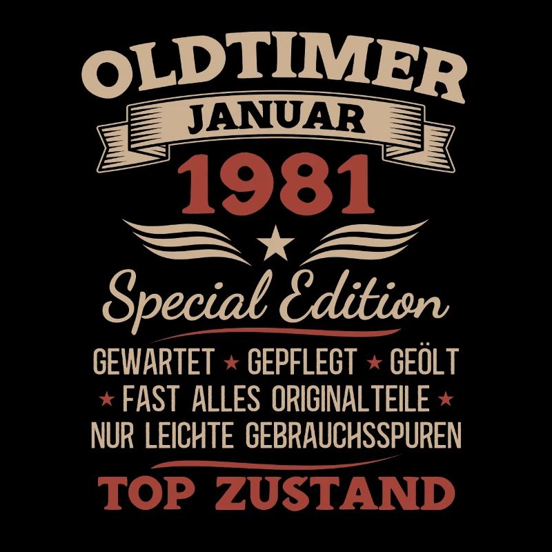 45. Geburtstag Geschenk Oldtimer Januar 1981