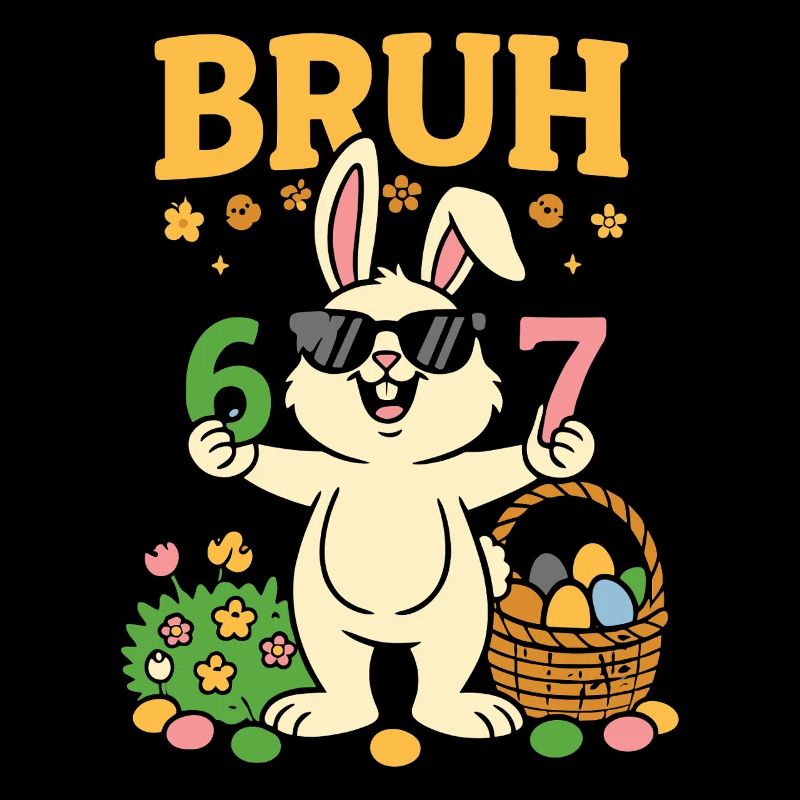 Bruh Cool Easter Bunny 67