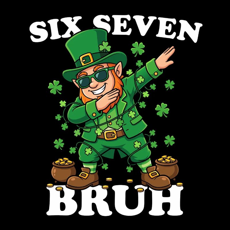 Six Sept Bruh Dabbing Leprechaun 6 7 Fun 6-7