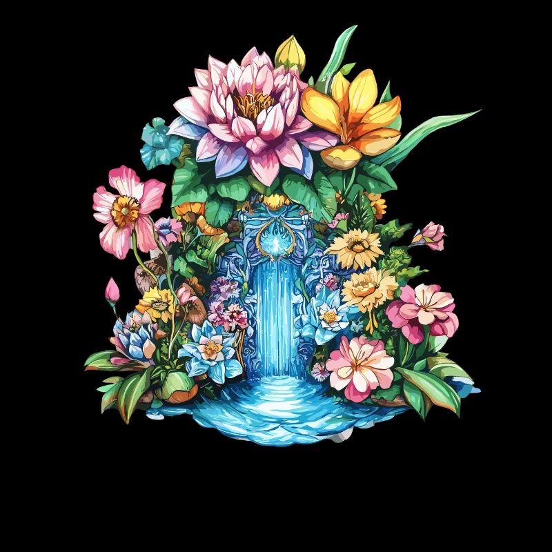 Kaléidoscope de la cascade de fleurs