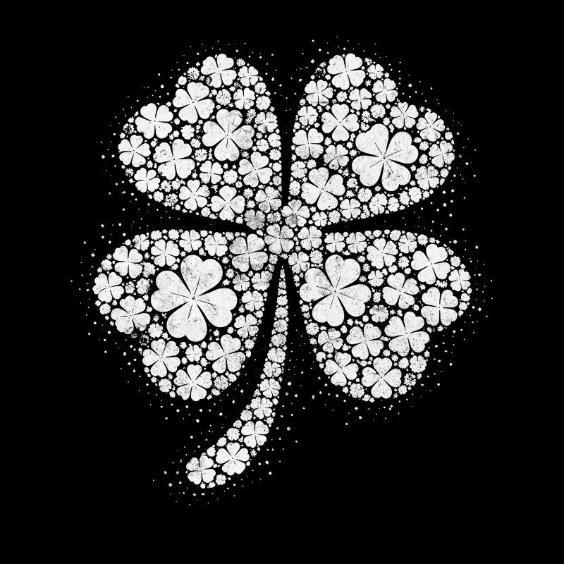 Four-leaf dot design clover
