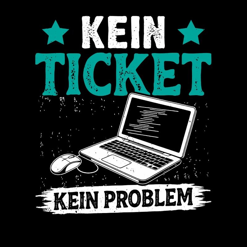 Nerd Computer KEIN TICKET KEIN PROBLEM LUSTIG