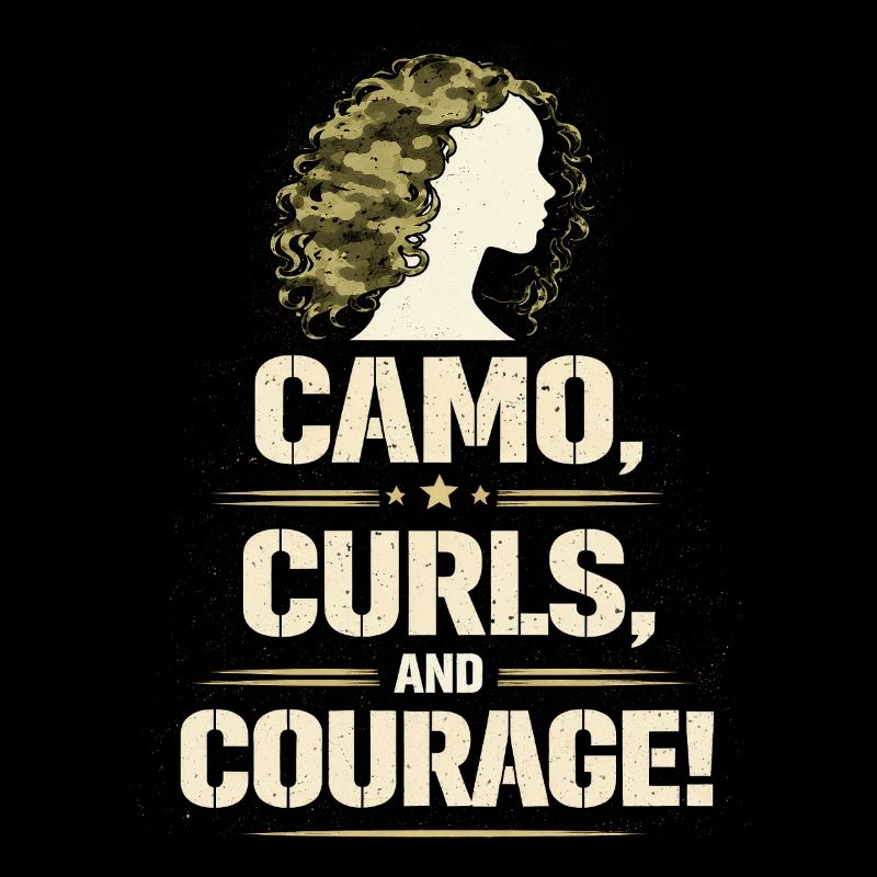 Boucles camouflages de soldate et courage
