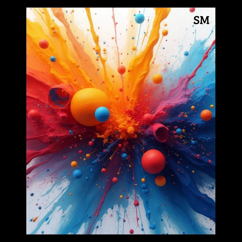 Explosion abstraite des couleurs