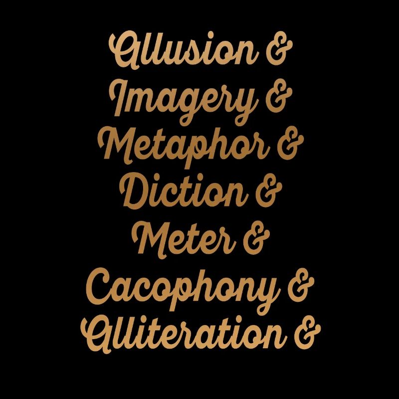 Gold Script Literary Devices Typography