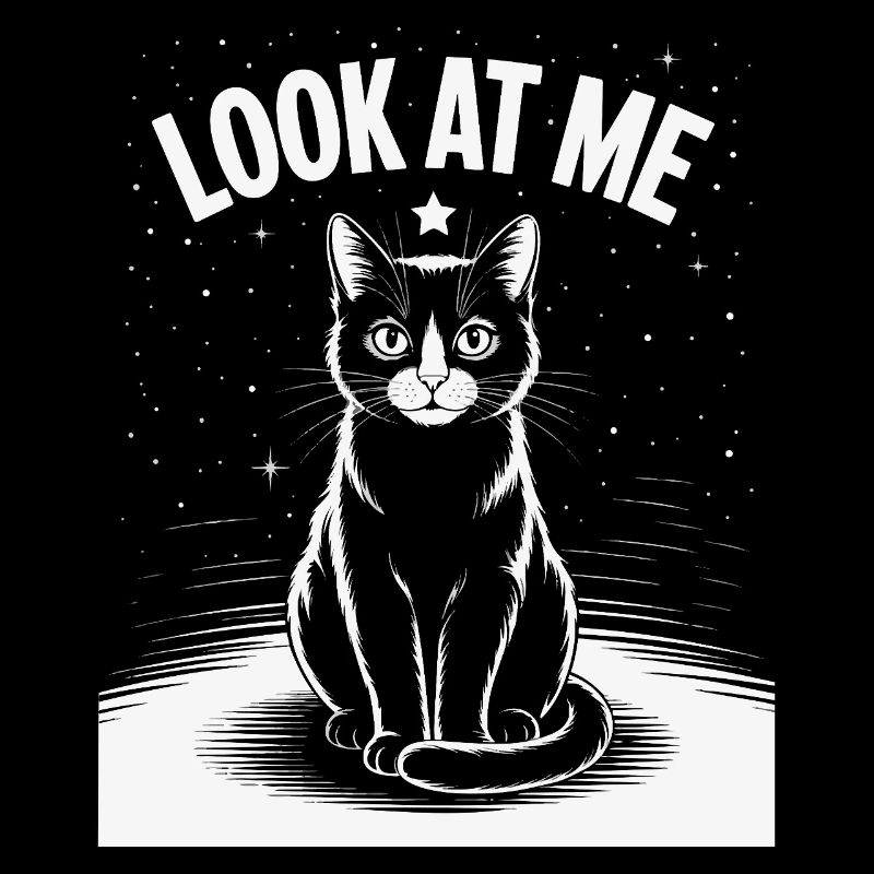 Regarde-moi - Ciel étoilé de chat