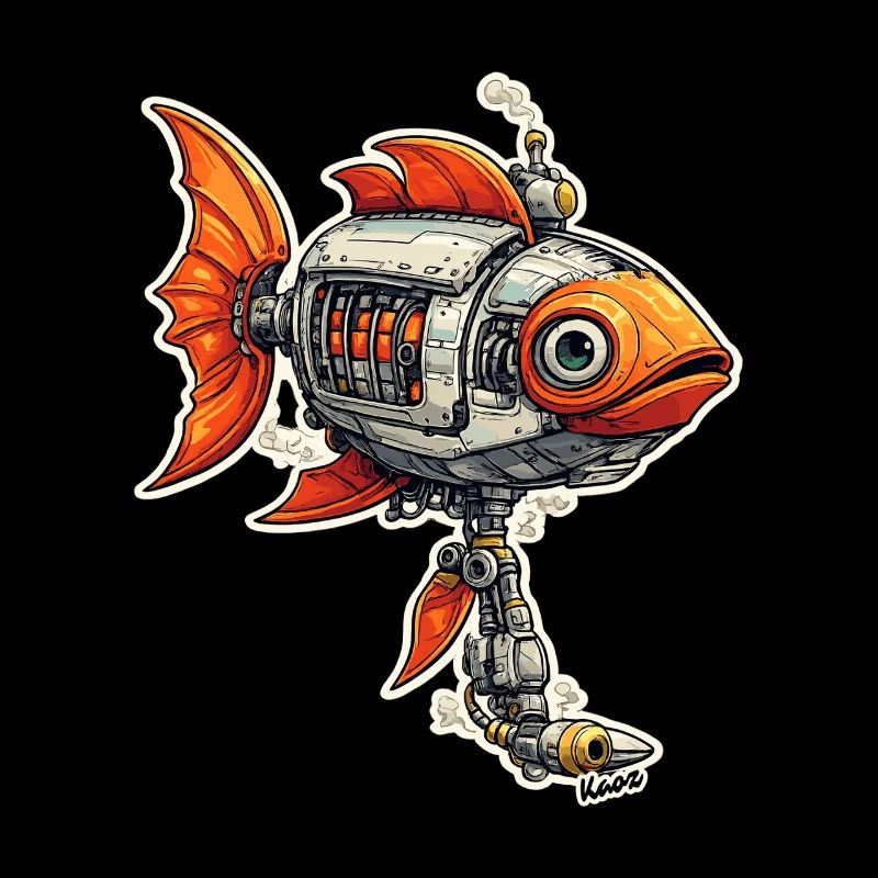 Steampunk Fish Robot Robot Fish