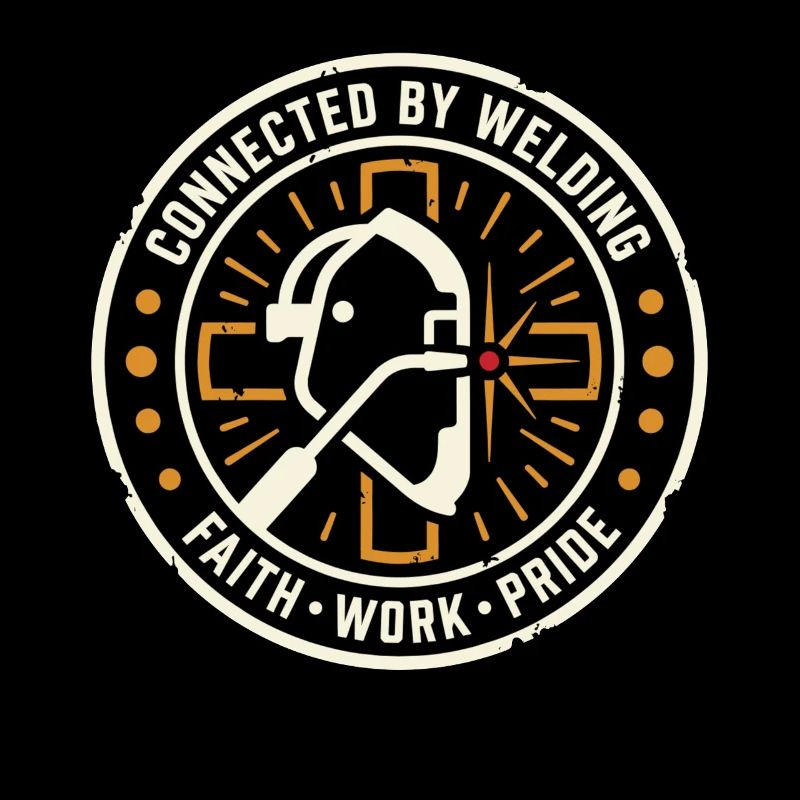 Connected By Welding Welder Emblem