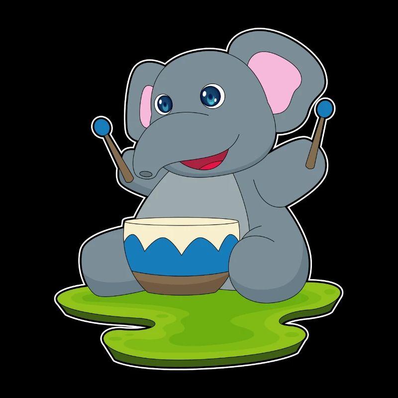 Elephant Musician Drum Music