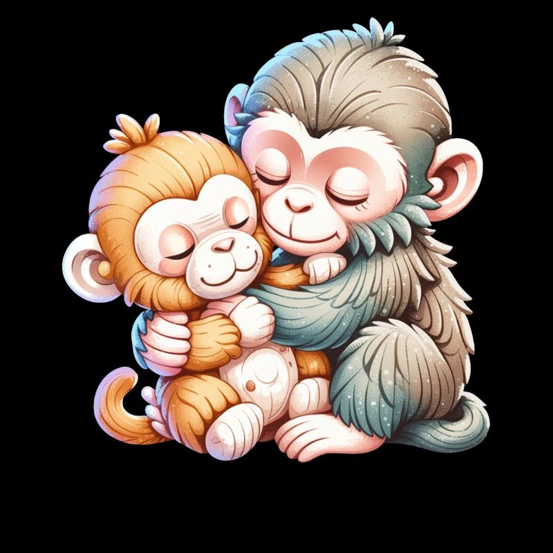 Hugging Monkey Duo