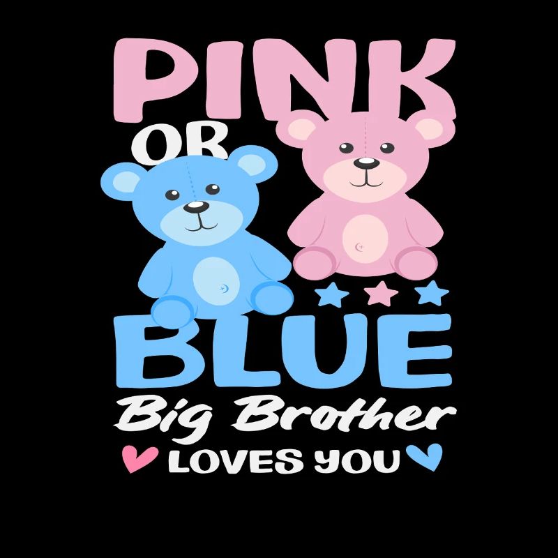 Pink Oder Blau Großer Bruder Liebt Dich