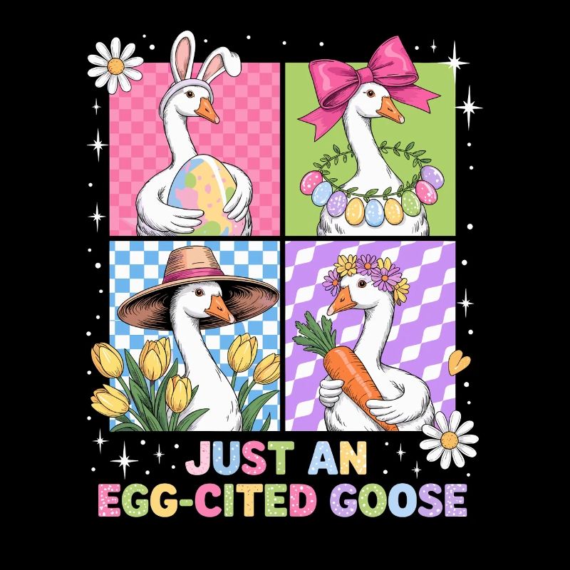 Eierfreudige Gans im Vier Panel