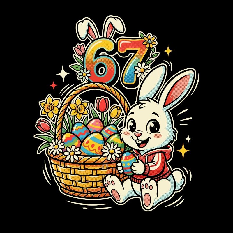 Easter Bunny with Colorful Easter Egg 67