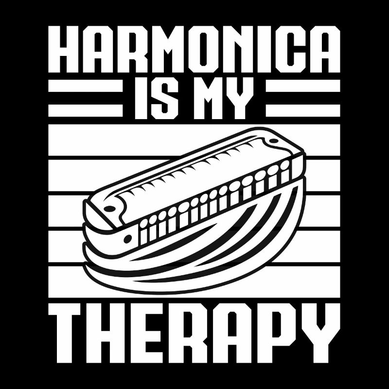Harmonica Musican Is My Therapy Harmonica