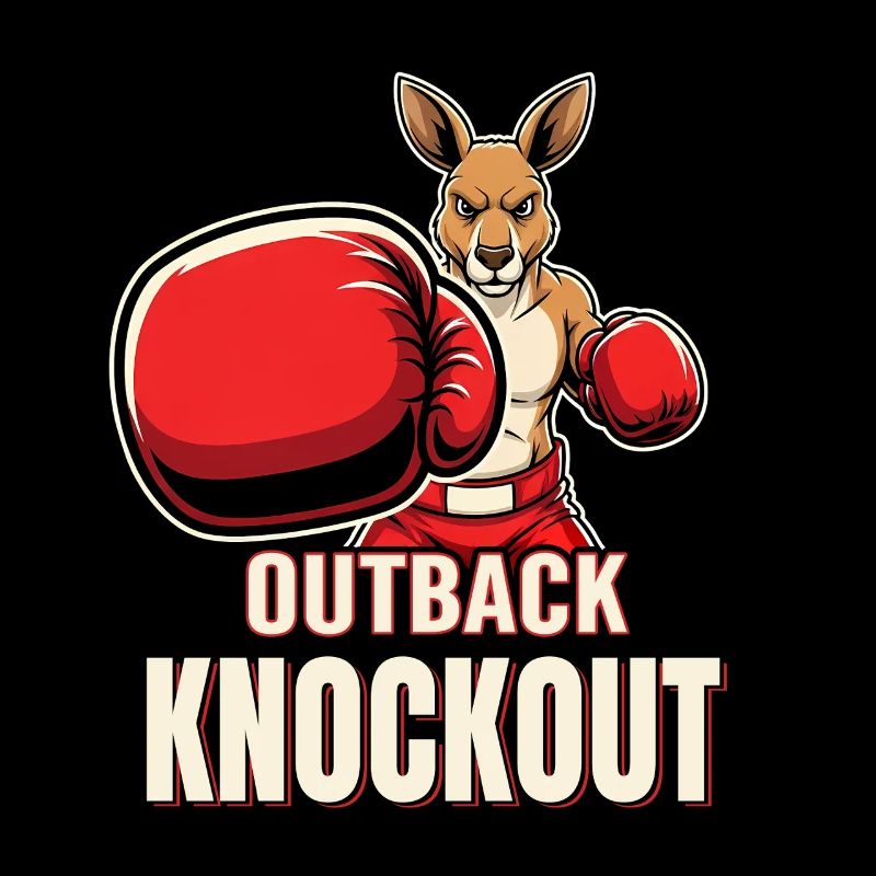 Outback Knockout Cartoon Känguru Boxer