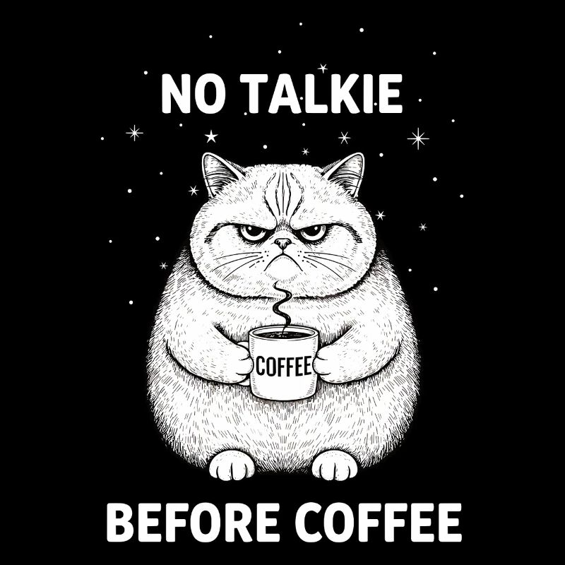 Pas de conversation devant un chat amateur de café