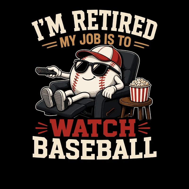 Salon de baseball pour la retraite avec pop-corn