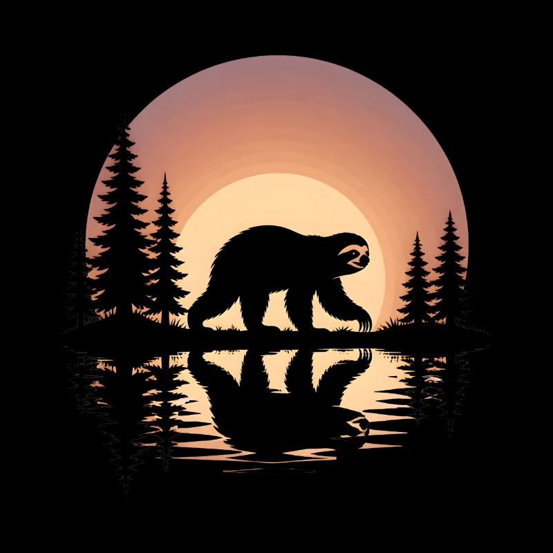 Mammoth at Sunset in Pine Forest