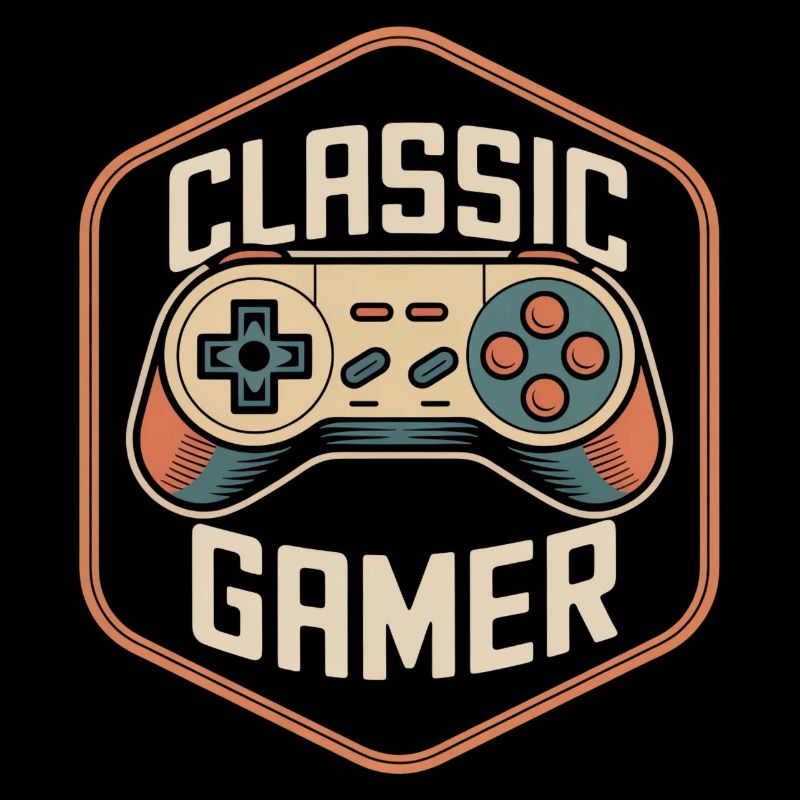Classic Gamer Retro Controller Nostalgia
