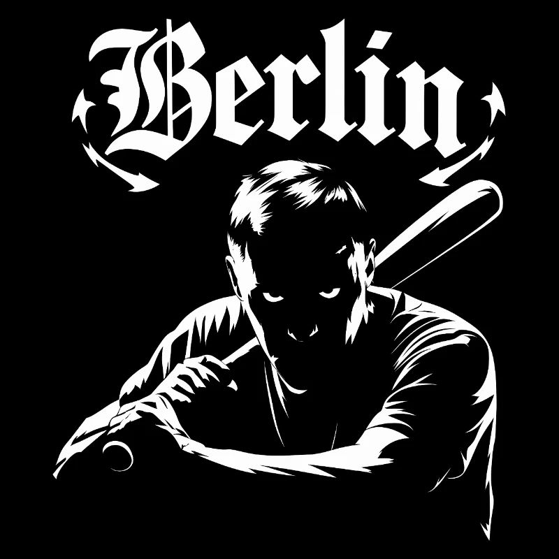 Berlin graphics with shadow effect