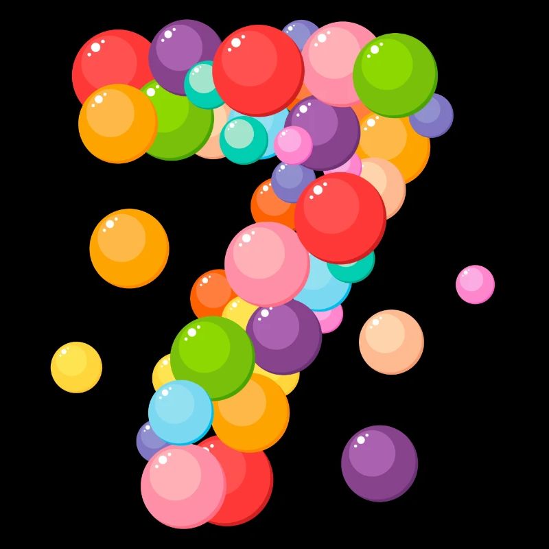 birthday, 7 years, I am 7 years old, 7 years old