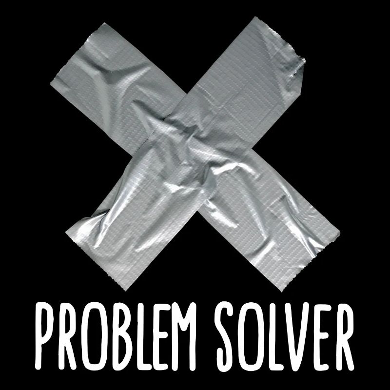 Problem solver lustig Klebeband Mann Vater