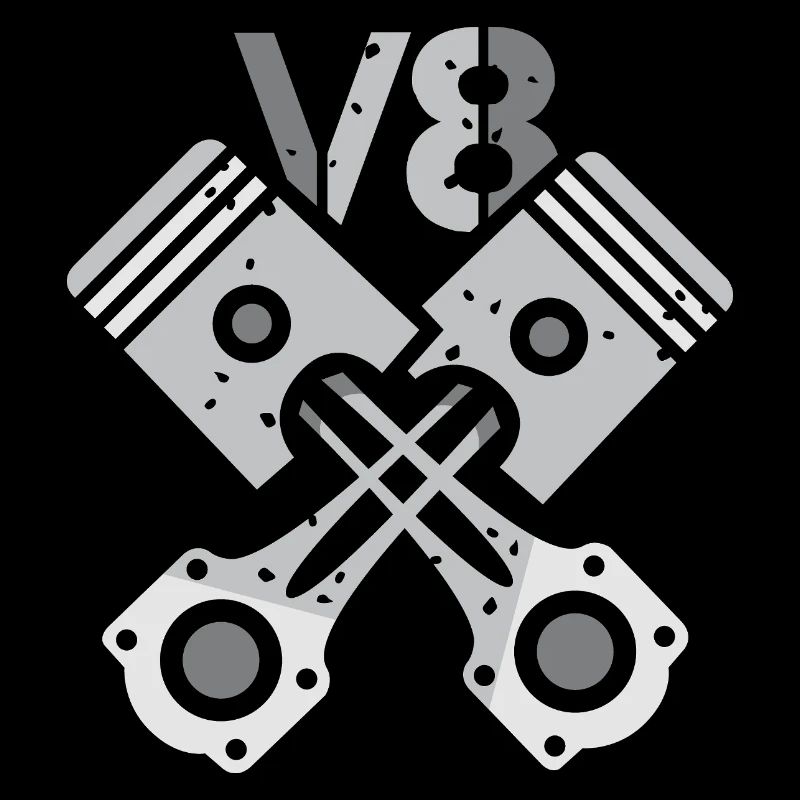 V8 Engine Piston – Mechanic Power Design
