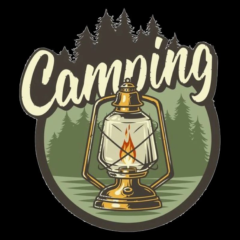 Lanterne de camping dans la forêt