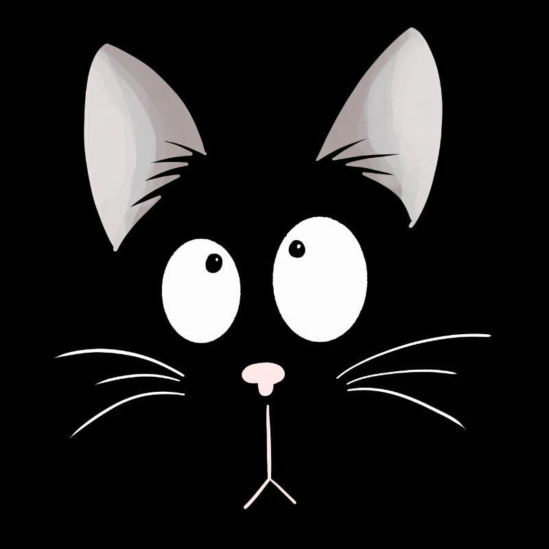 Cat Head I Cat Face I Comic