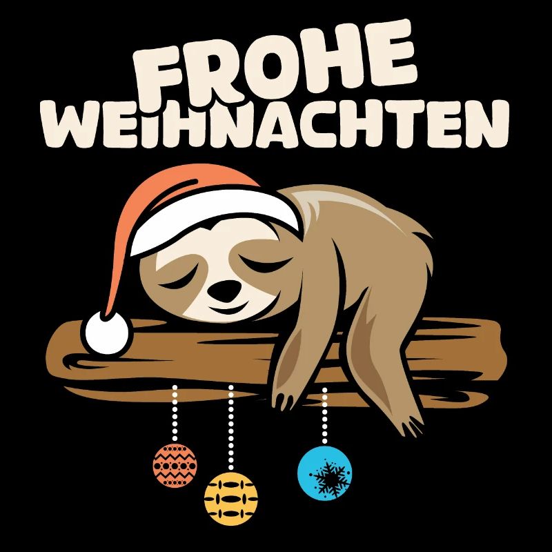 Merry Christmas sloth comic cartoon icon
