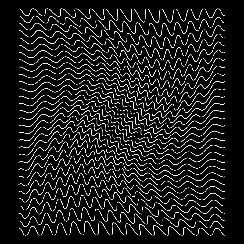 Impression d’illusion d’optique de ligne ondulée dynamique
