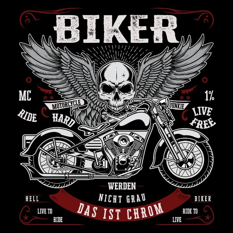 Bikers don't go gray - That's chrome
