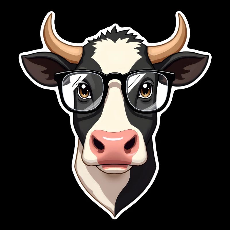 Cow with glasses
