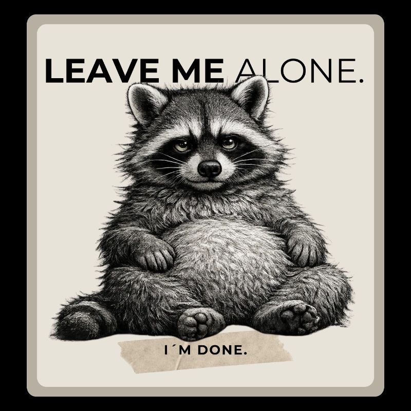 Laisse-moi tranquille mème du raton laveur