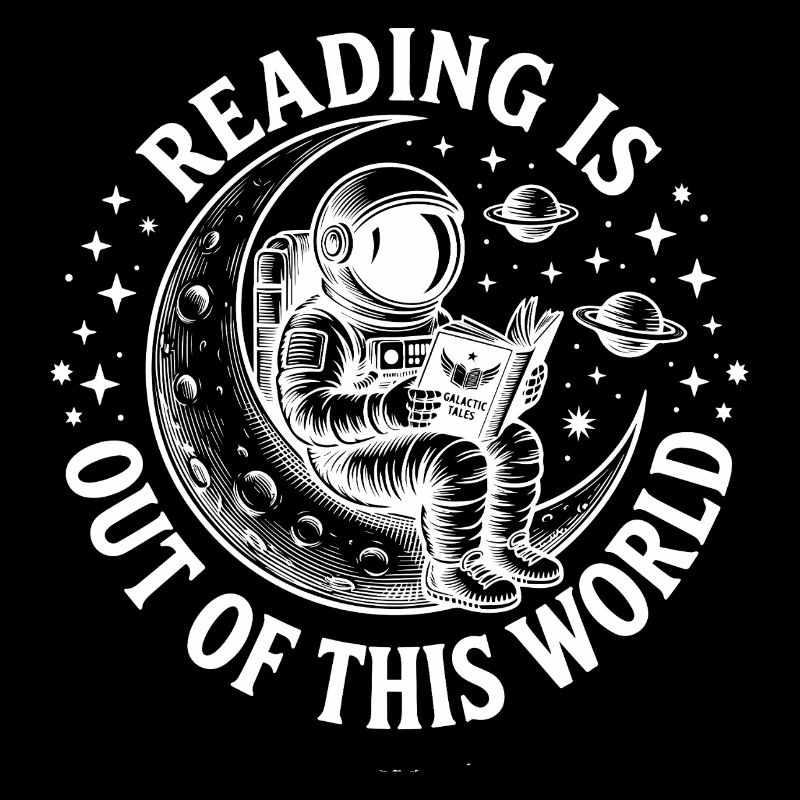 Astronaut reads book - Reading is nice