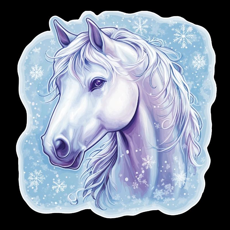 Pferd Schneeflocken 