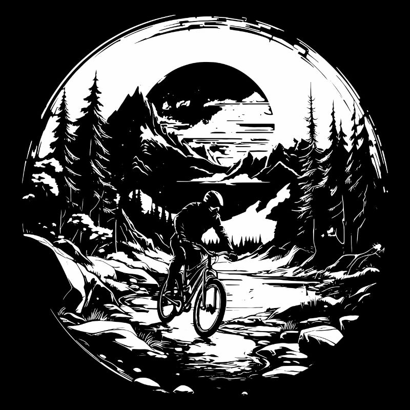 Mountain Biker Graphic
