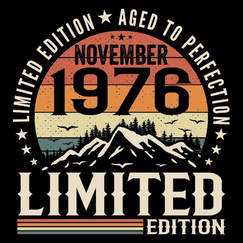 November 1976 Einzigartiger Retro-Geburtstag