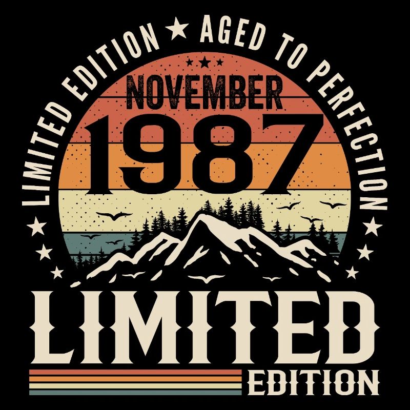 November 1987 Einzigartiger Retro-Geburtstag