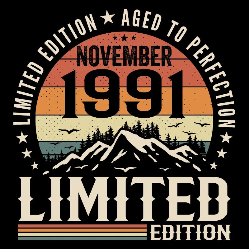 November 1991 Einzigartiger Retro-Geburtstag