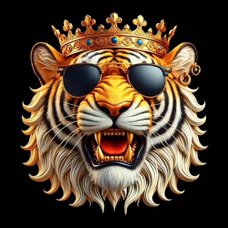 Königstiger mit Krone