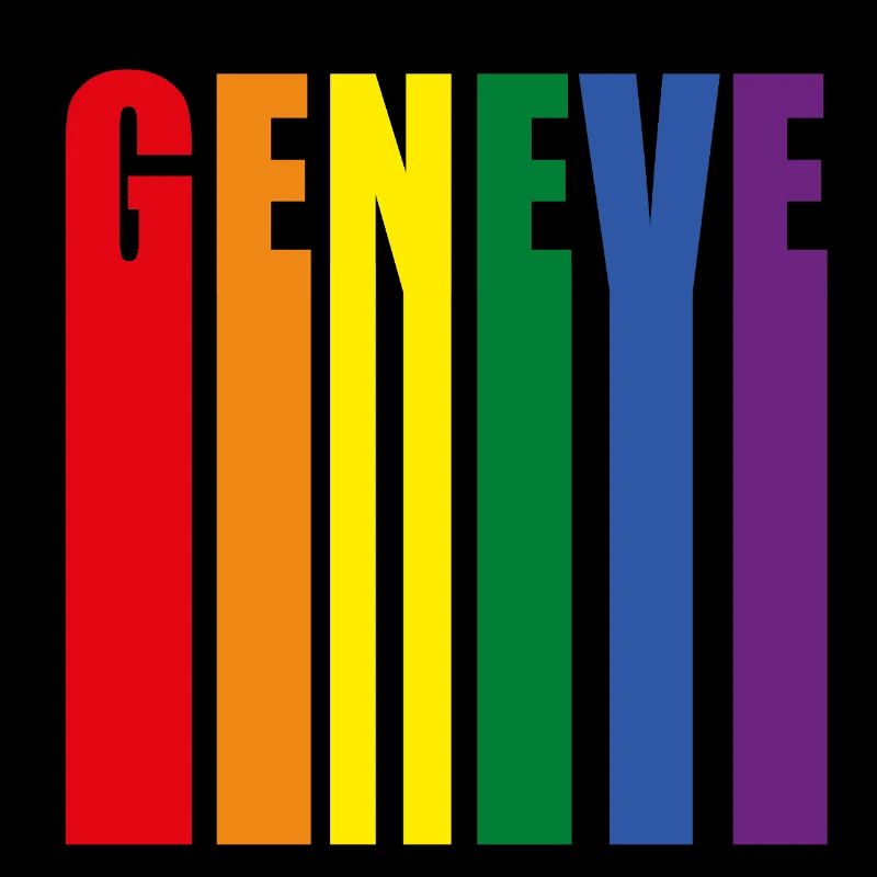 Conception de mot GENEVE coloré