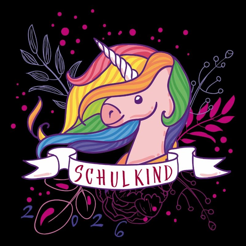 Schulkind Unicorn Regenbogen 