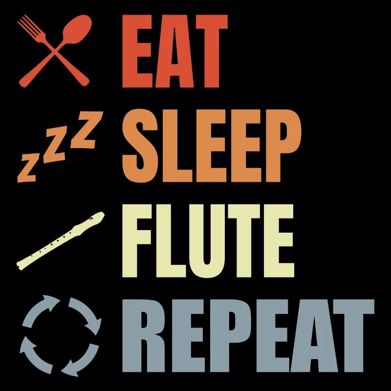 Manger Sommeil Flûte Répéter