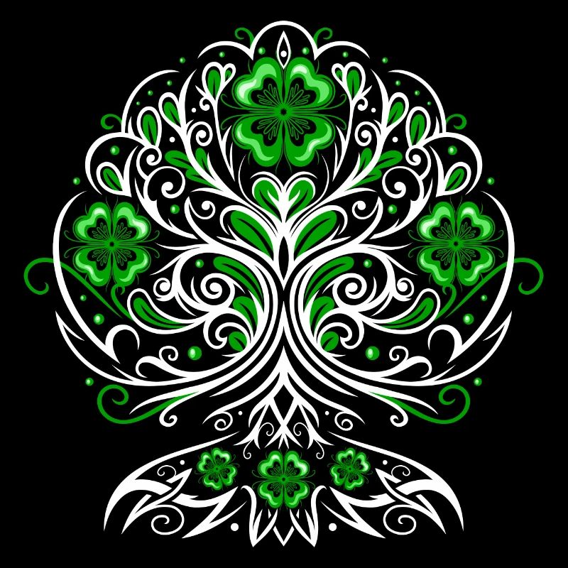 Arbre de vie de la Saint-Patrick avec des trèfles