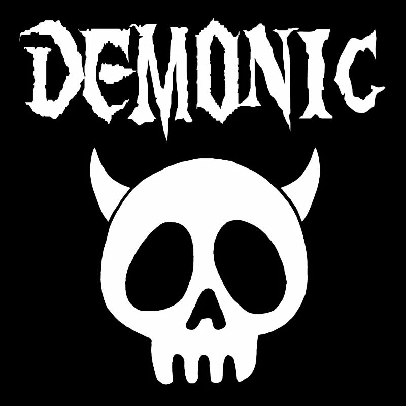 White Demonic Skull