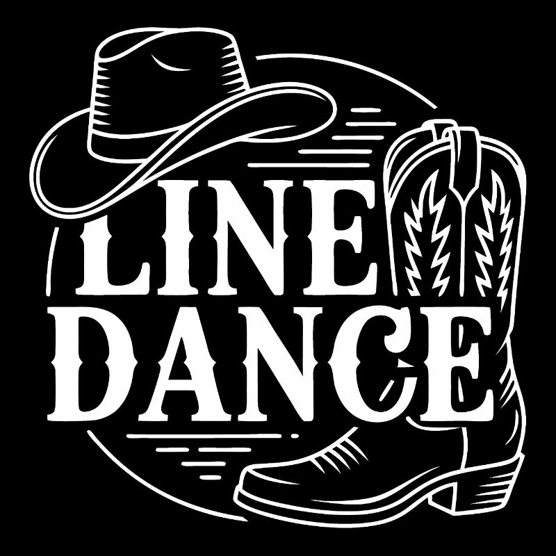 Line Dance Western Bootskizze
