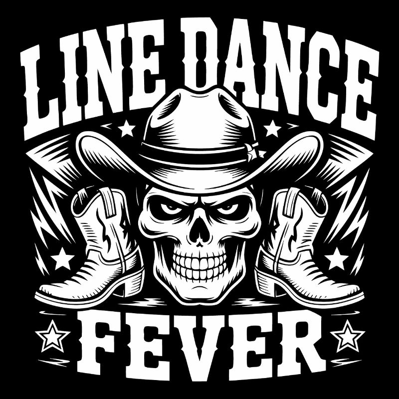 Line Dance Skull Boots