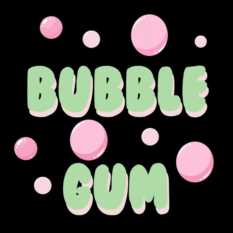 Typographie rétro pastel bubble gum